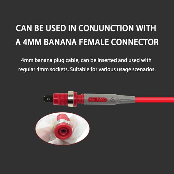 Stærke 4 mm testledninger bananstik test til diverse multimeter tilbehør