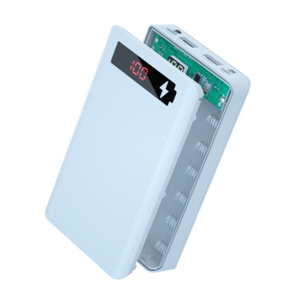 18650 Power Bank til etui Dual USB Mobiltelefon Opladning Trådløs oplader Batteriboks Mobiltelefon udskiftningsdele