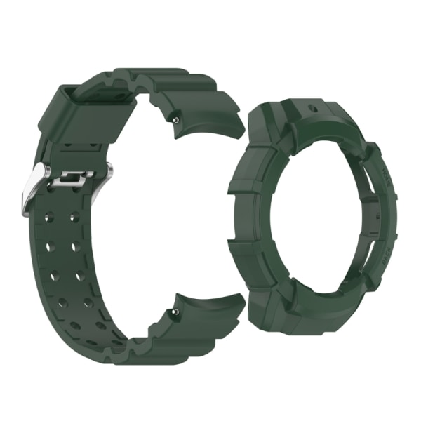 Bumper Case Armband Armband Silikon Svettsäker för Watch 6 44mm Justerbar Green