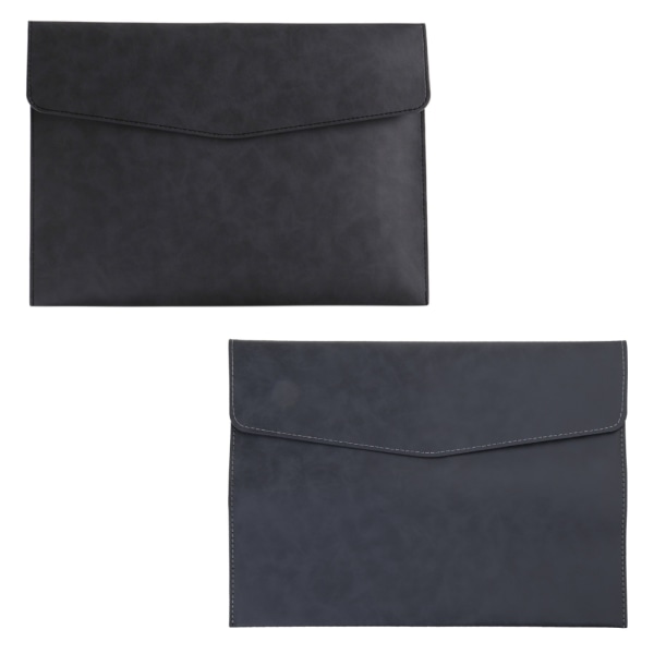 Simplicity dokumentväska i läder Lätt handväska med magnetlås för att bära pappersfiler i flera färger Black
