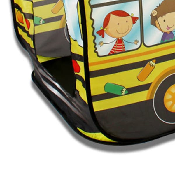 Barn Skolbuss Popup Tält Barn Lekhus Utomhus Vikbart Speltält