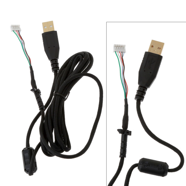 Slitstark nylon flätad linje USB muskabel ersättningstråd för G102