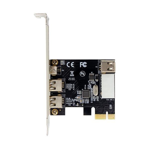 PCIe (PCI for Express) 4-porter 1394A (Firewire) adapterkort (3X 6 Pins + 1 x 4 P