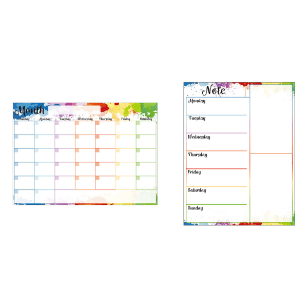 Mjuk magnetisk whiteboardtavla för kylskåps whiteboard Månads-/veckoplankalender null - 1