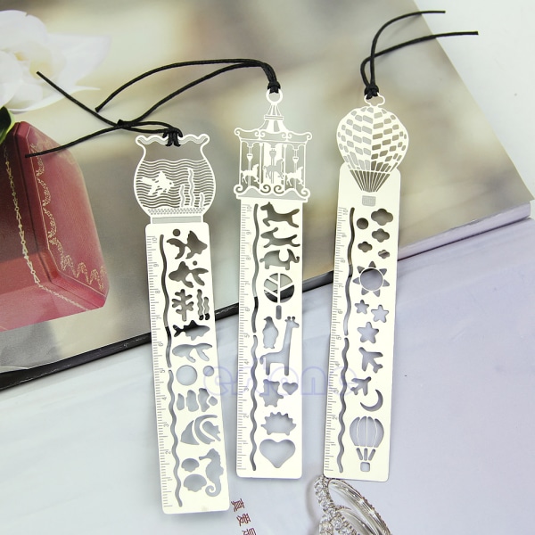 1 kpl Creative Gifts Ultra-ohut ontto metalli Fairy Tale World Ruler Bookmark N