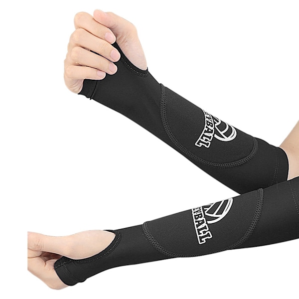 1 par underarmsskjerm volleyball treningsutstyr håndleddsbeskyttelse pute Black Adult version