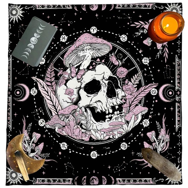 Dekorativ Tarot-duk Häxkonst Bordsduk för Tarotentusiaster B 75x75cm