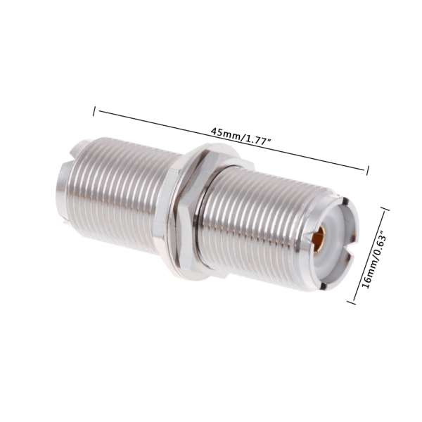 UHF SO239 hunn-til-hun-jackmutter skottpanelmontert adapterkobling Strai