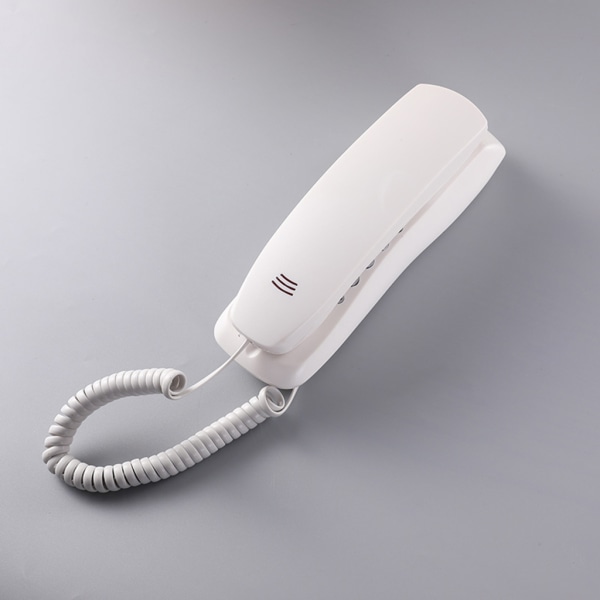 HCD3588 Fast fast väggtelefon Bärbar Minitelefon Väggupphängning- Telefon för hemmakontor Hotell Spas Center White