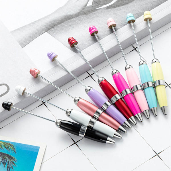 6x kuulakärkikynä, sileä kirjoituskynä helmillä muotoiltu kuulakärkikynä DIY helmikynä 1,0 mm Signature Pen Toimistotarvikkeet Black