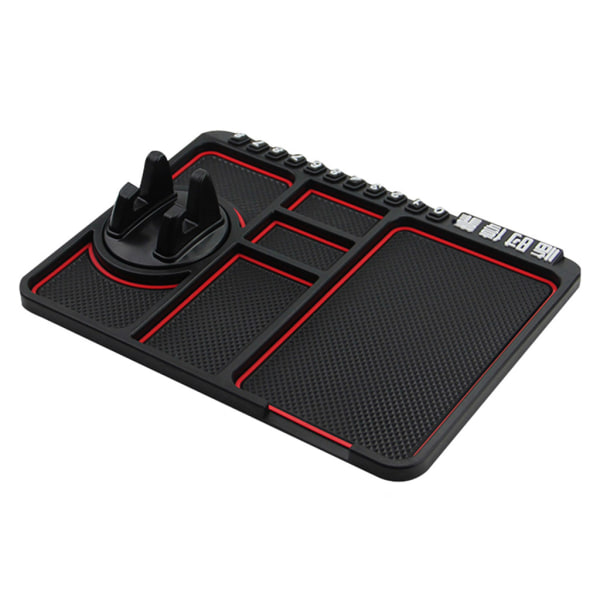 Bil Dashboard Sticky Mat Anti Slip Gel Pad Telefonhållare För Nycklar Mynt Grip Red
