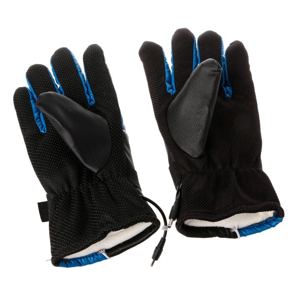 Elektrisk uppvärmning thermal handske Ridning varm vante för män Kvinnor Helfingerhandske Uppvärmda händer varmare handskar Blue