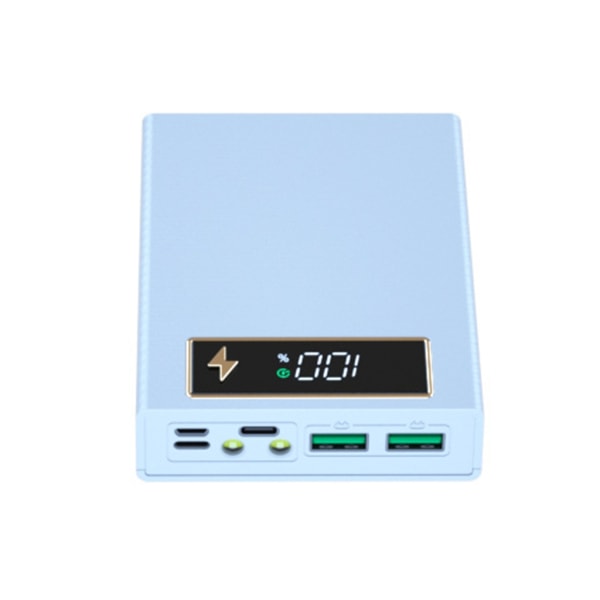 Bärbar DIY Power Bank Box med snabbladdning 4x18650 batterihållare Hög kapacitet löstagbar case Yttre skal White - CX4 PD
