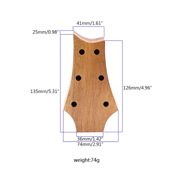 Plektrumbox i trä för akustisk elgitarr bas ukulele Style L822