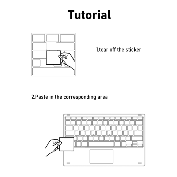 Notebook engelskt tangentbordsdekal Färgknappsdekal för macair bärbara datorer Datordekal Scrub Repair Film C