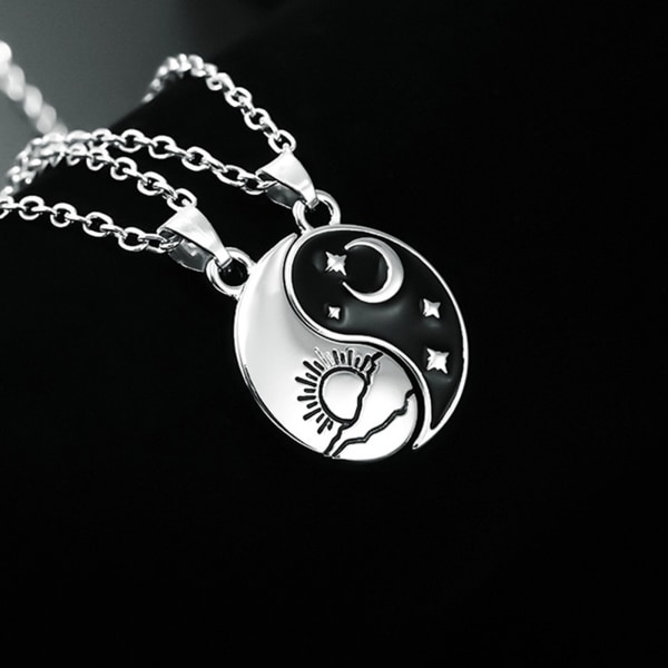 Yin Yang halsband anpassat för Sun Moon hängsmycken som passar för par null - 2