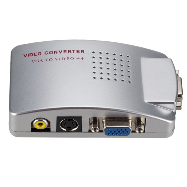 NTSC PAL VGA till TV AV RCA-signaladapter för bärbar dator Stöd för S-video RGB