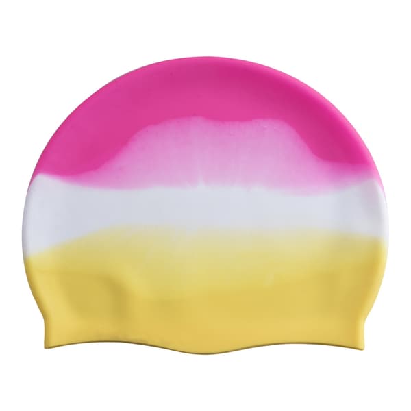 Simhattning, Barn Simhattning i Silikon, Elastisk Simhattning, Simhattning Pink white yellow