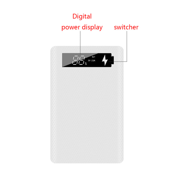 5x18650 Batteri Power Bank för Case Förvaringslåda Mobiltelefon Laddare Batterihållare Laddningslåda för Shell M5 LCD Displa Black