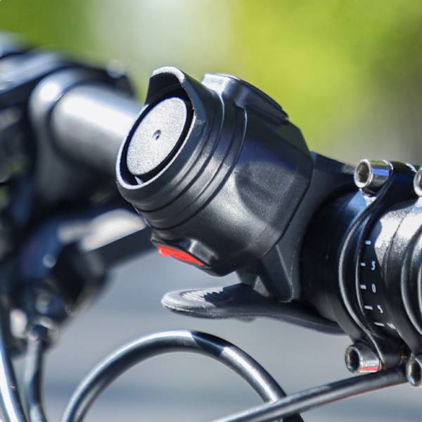 Elektrisk cykelhorn Cykelklokker 6 tilstande Lyd Scooter Horn USB genopladelig Black