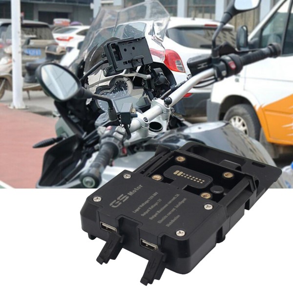 Motorcyklar Telefonhållare, Stötsäkert Mobiltelefonfäste, USB trådlös laddning för R1200GS R1200ADV S1000XR F700GS/800GS