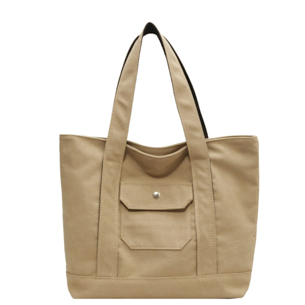 Indkøbstasker Bogtaske Trendy taske Mode Casual Shopper Bag Alsidig håndtaske Khaki