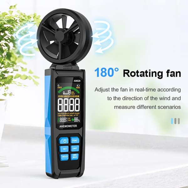 Digitalt Anemometer Vindhastighedssensor Måler Temperatur Tester Værktøj