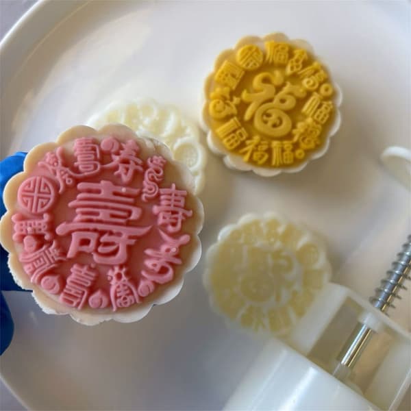 Matvaregodkjent ABS Lunarcake Maker Cast Delight Embossing For Festlig Baking
