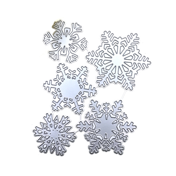 Jul 5 Snöflingor Metall Skärning Dies Stencil DIY Scrapbooking Album Papper Kortmall Form Form Hantverk Dekoration