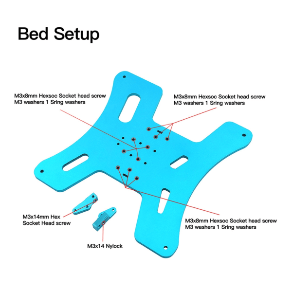 Uppgraderat kit BLV 3D-skrivare inklusive Gates X/Ybelts-skruvar och aluminiumplattor Märke linjära skenor för Ender 3 Pro null - 1