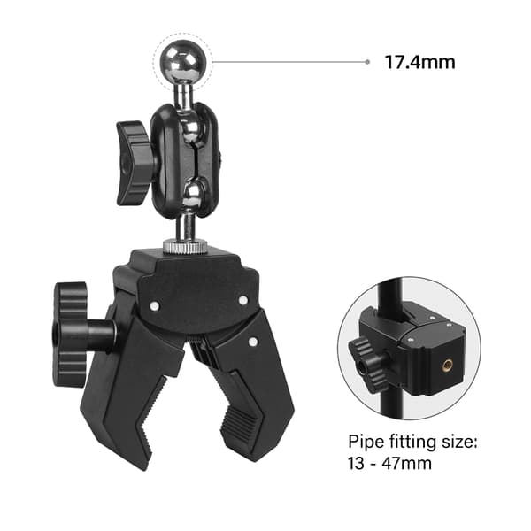Global Cycle Telefonholder med 17 mm Kugleled Konsistente Mikrofonstativer