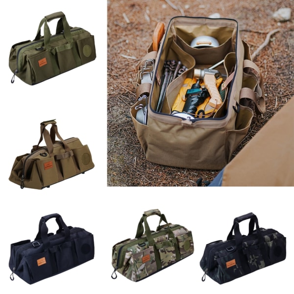 Heavy Duty Værktøj Opbevaringspose Multiple Purpose Bæretaske Stor kapacitet Værktøjstaske MC camouflage
