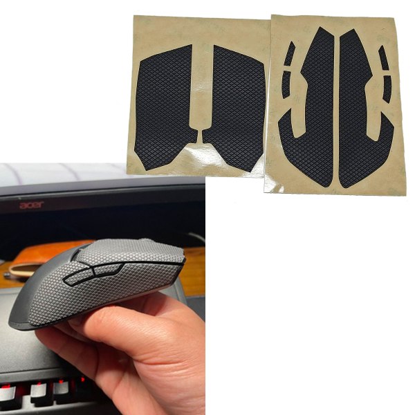 Gaming Mouse Anti-Slip Grip Tejp Svettbeständiga tejpkuddar Fuktavledande klistermärken för mus på sidan Sidogrepp C