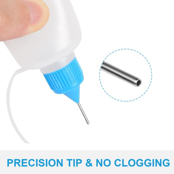 6 st Precision Applicator Flaskor för Små Limningsprojekt Pappershantverktyg
