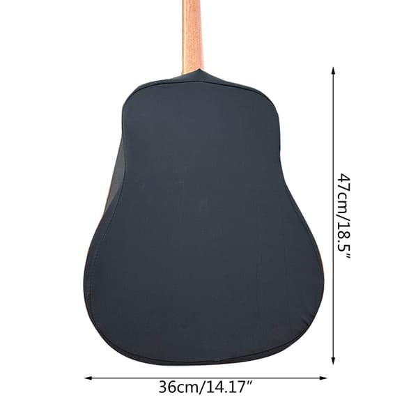 Svart Gitarr Dammskydd Portabelt Ärmskydd Musik Gitarr Skyddande Överdrag