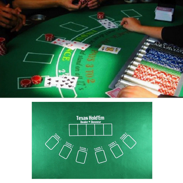 Flanell 21 poängs tärningsbordsmatta Kasino Familjefest Pokerspel TX Hold'em Duk Underhållningsleksaker