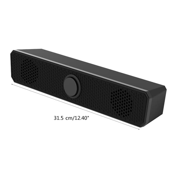 Mini Soundbar til PC Desktop Computer Bærbare Computere Sort