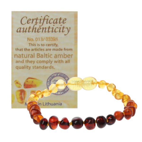 Naturlig Baltic Amber Armbånd for bitringer Baltic Amber Anklet Baby Bead smykker