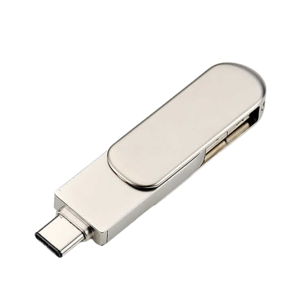 3 i 1 USB minne Mini U Disk 32/64/128 Gb Portable PenDrive Memory Stick 3 in 1 Typ C Android- USB för PC-telefon