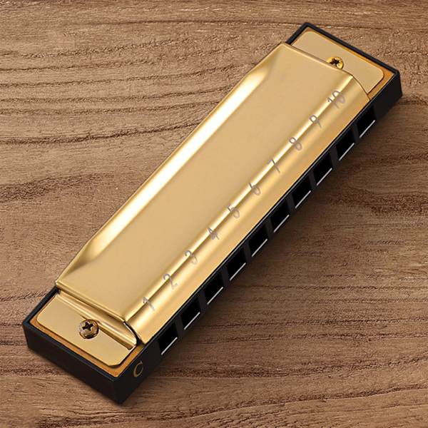 Blues Harmonica 10 Hull Diatonisk Blå Harp Munnspill Orgel for C-nøkkel Red