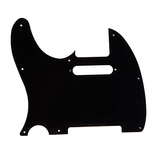 3-lagers stil elgitarr plektrumskydd scratchplatta passar Telecaster svart