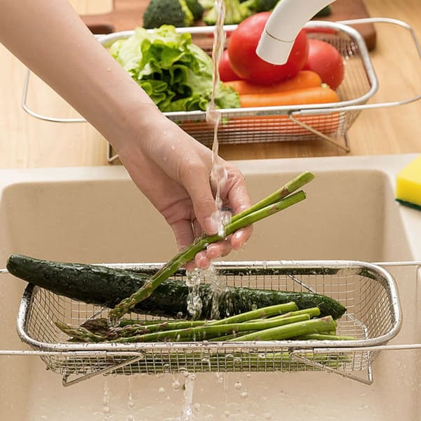Køkkenvask si sæt med 3 variable størrelser metal dørslag