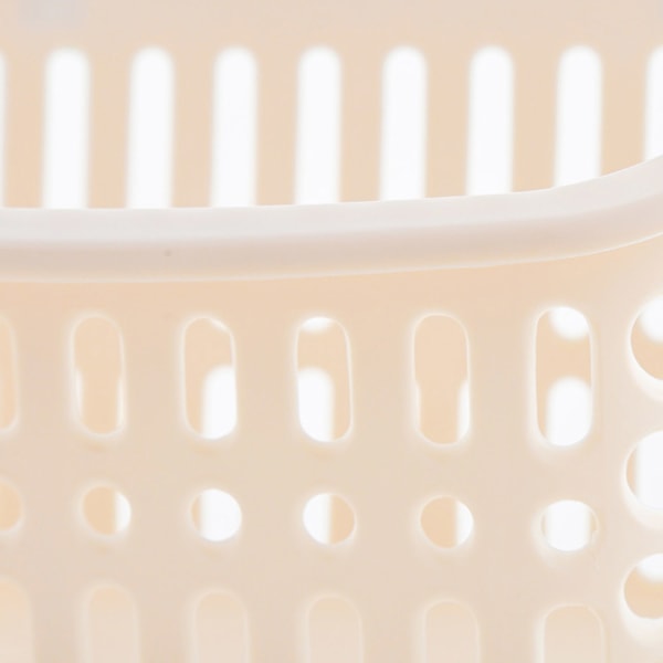 Plastförvaringskorg med krokar Stapelbar väggmonterad bordsbehållare White