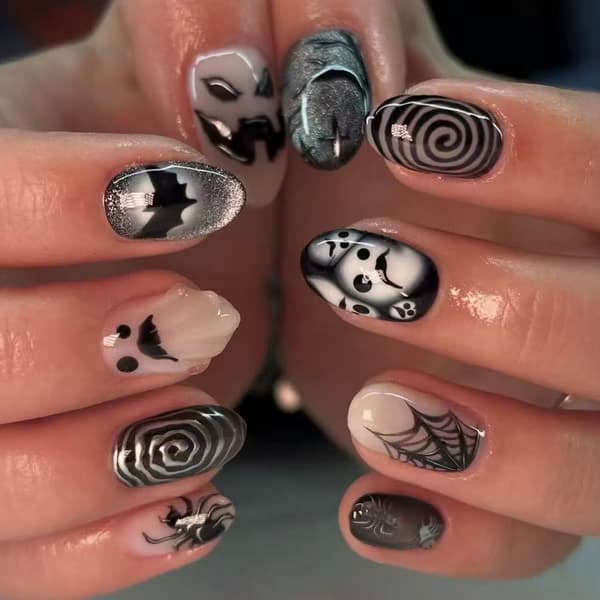 Quick Style Halloween Bærbart Manicuresæt til Fototøj