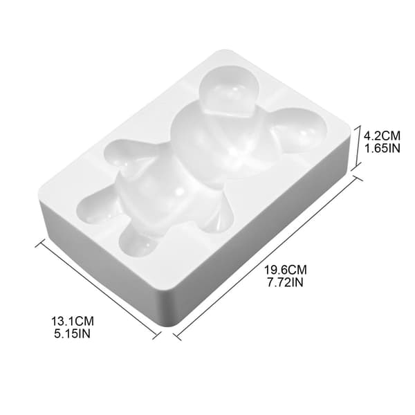 Bjørneform 3D Dyr Silikone Støbe Epoxyform til Håndlavet Kage Chokolade