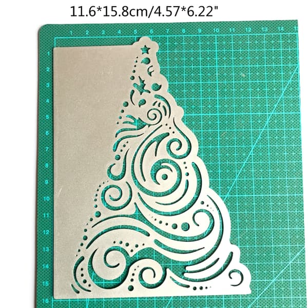 Juletre prege dies kutter for julekortlaging DIY scrapbooking