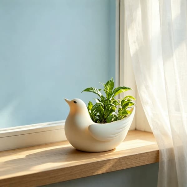 Fugl silikonform for DIY blomsterpotter og håndverk