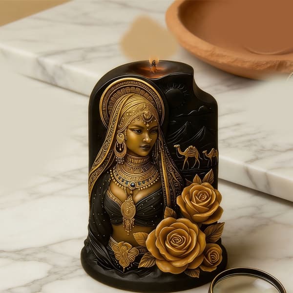 Arabisk Dame Lys Silikoneform Rose Dame Silikoneforme Til Harpiks Kunst