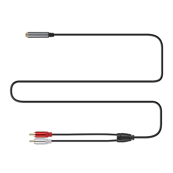 6,35 mm - 2 RCA Y -jakokaapeli kultalevy 6,35 mm (1/4 tuumaa) naaras - 2 RCA