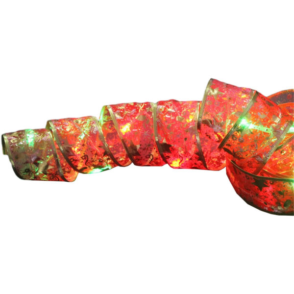 Shining Ribbon Fairy Lights for juletredekor, 40 LED Glow Ribbon String Lights Julepynt